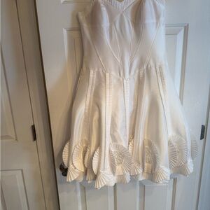 Elegant White Spaghetti strap Dress new without tags